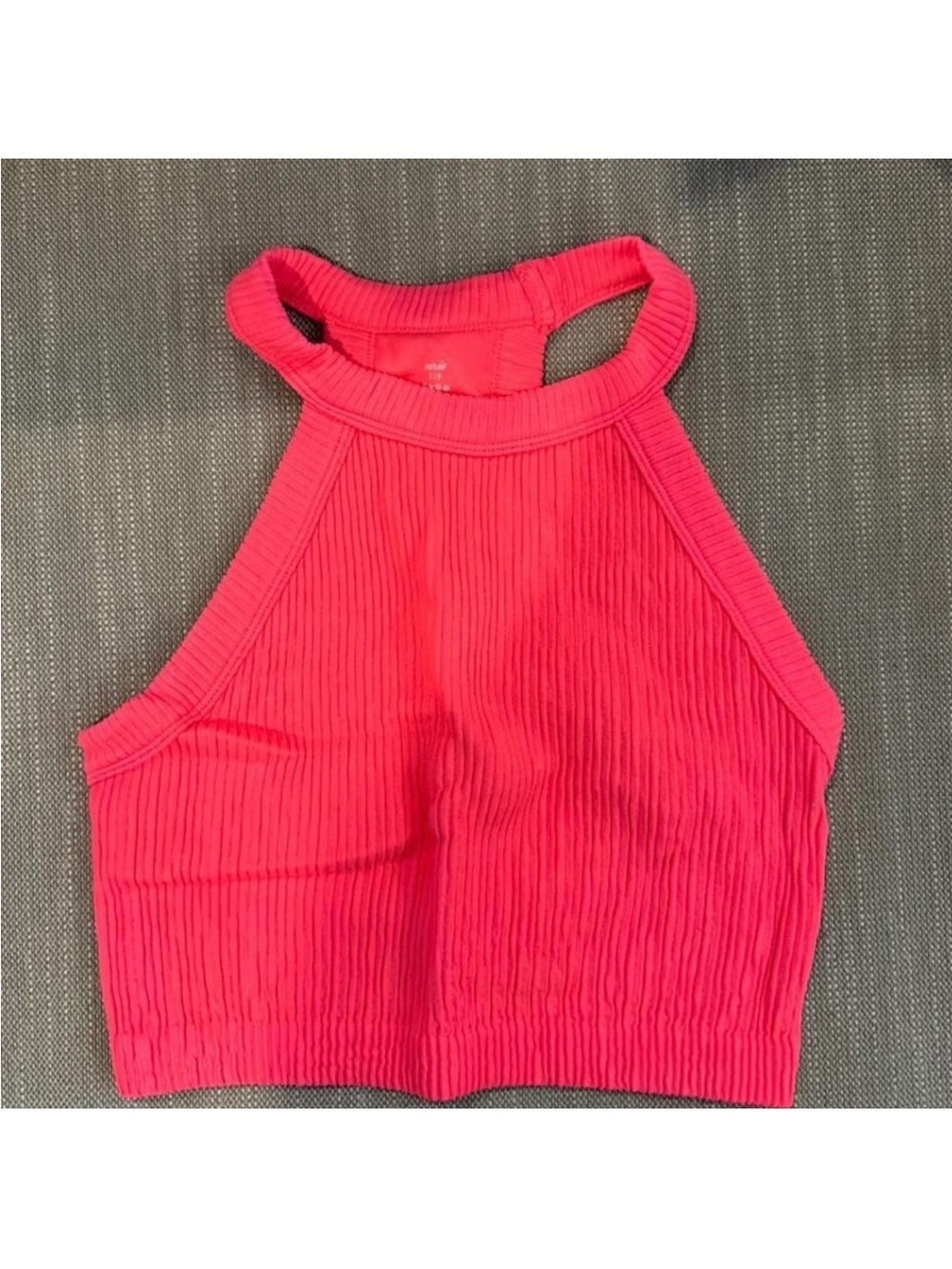 Aerie Women’s Ribbed Halter Crop Top - Hot Pink